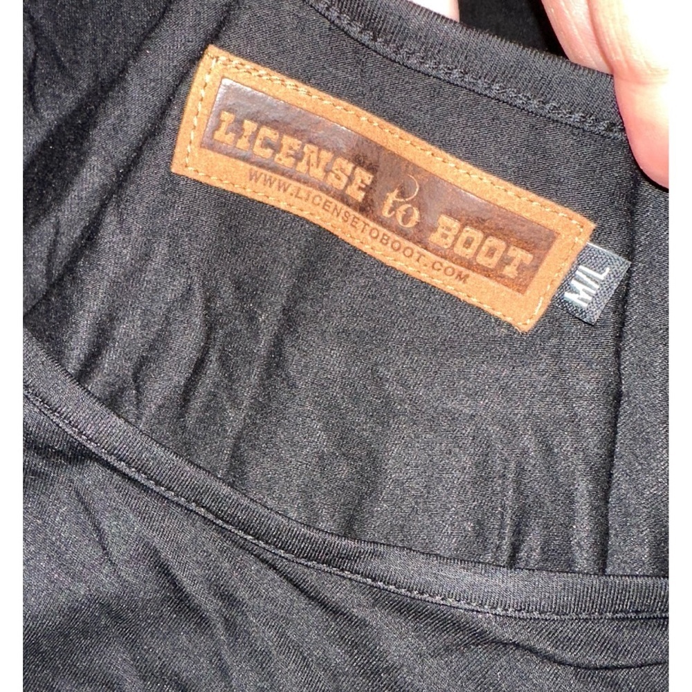 License to Boot Black tank top “Pour Me Something Tall & Strong” - Picture 4 of 5